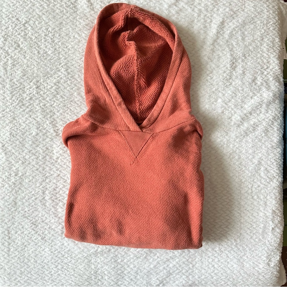 Madewell MWL Airyterry Hoodie Sweatshirt size small, heather weathered brick red - Picture 2 of 10